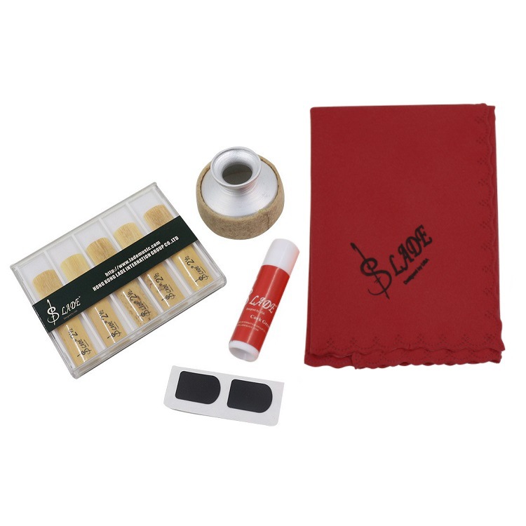 Wholesale of SLADE soprano saxophone accessories, 5-piece saxophone set, muffler, reed, cork paste, dental pads, and cleaning cloths pic 5