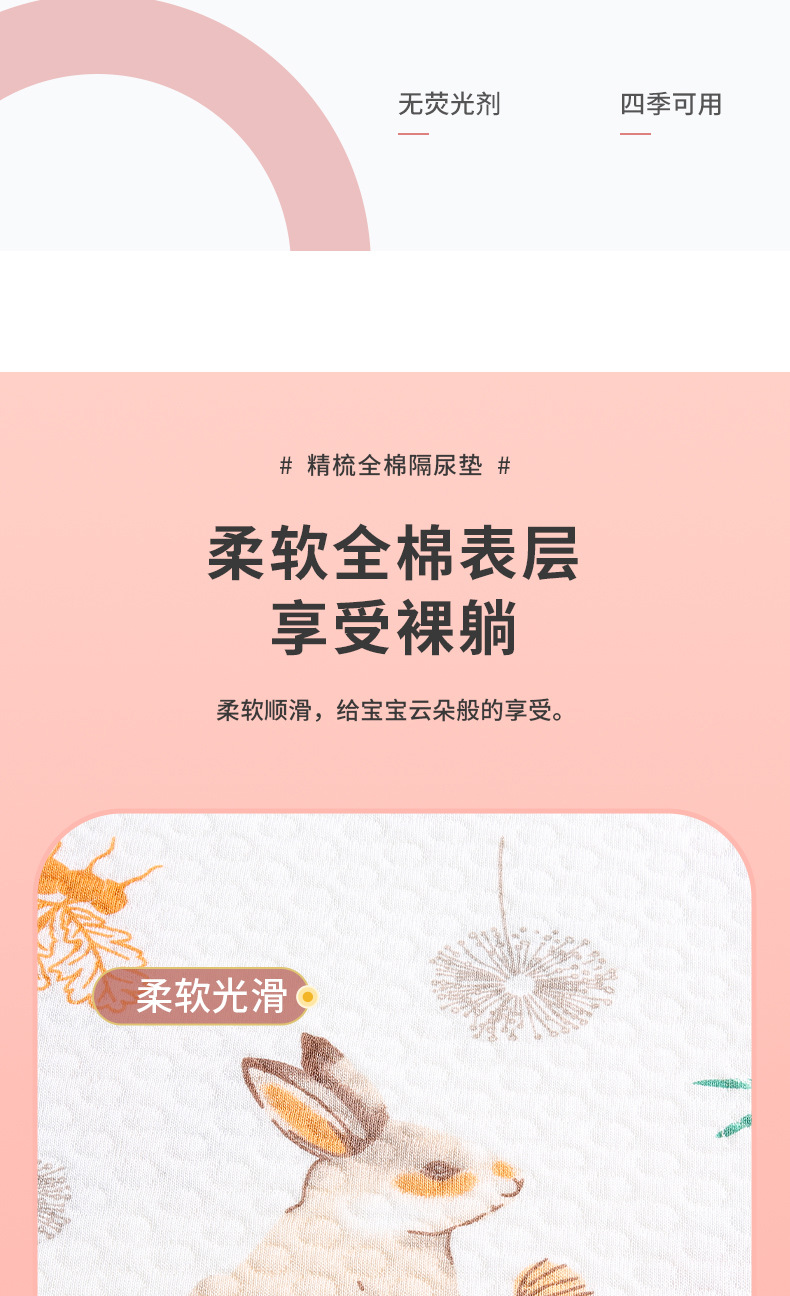 批发婴儿纯棉A类隔尿垫儿童护理垫姨妈月经生理期学生宿舍防水床详情3