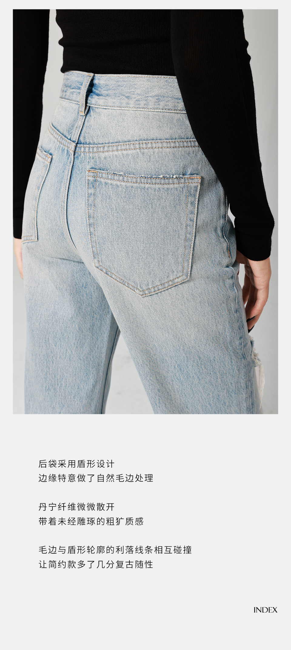 Classic light blue ripped high-waisted flared jeans for women, wide-leg retro flared pants, 25 early autumn new style, slimming pic 15