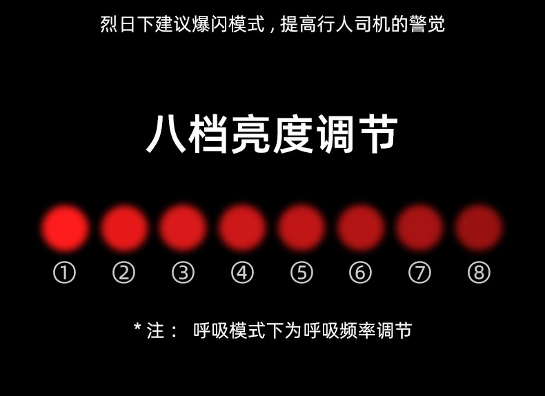 KS-SF34R bicycle taillight, intelligent brake sensor, taillight battery level indicator, mountain road bike light, riding equipment, night riding light pic 9