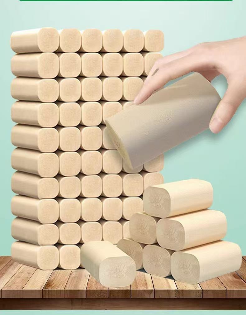 New customers exclusively enjoy 16 rolls of bamboo pulp natural color household coreless toilet paper, cost-effective toilet paper, toilet paper wholesale and toilet paper pic 11
