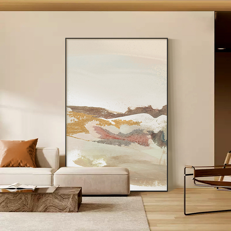 新中式抽象纯手绘大芬村油画 玄关肌理装饰画壁画客厅挂画高级感详情21