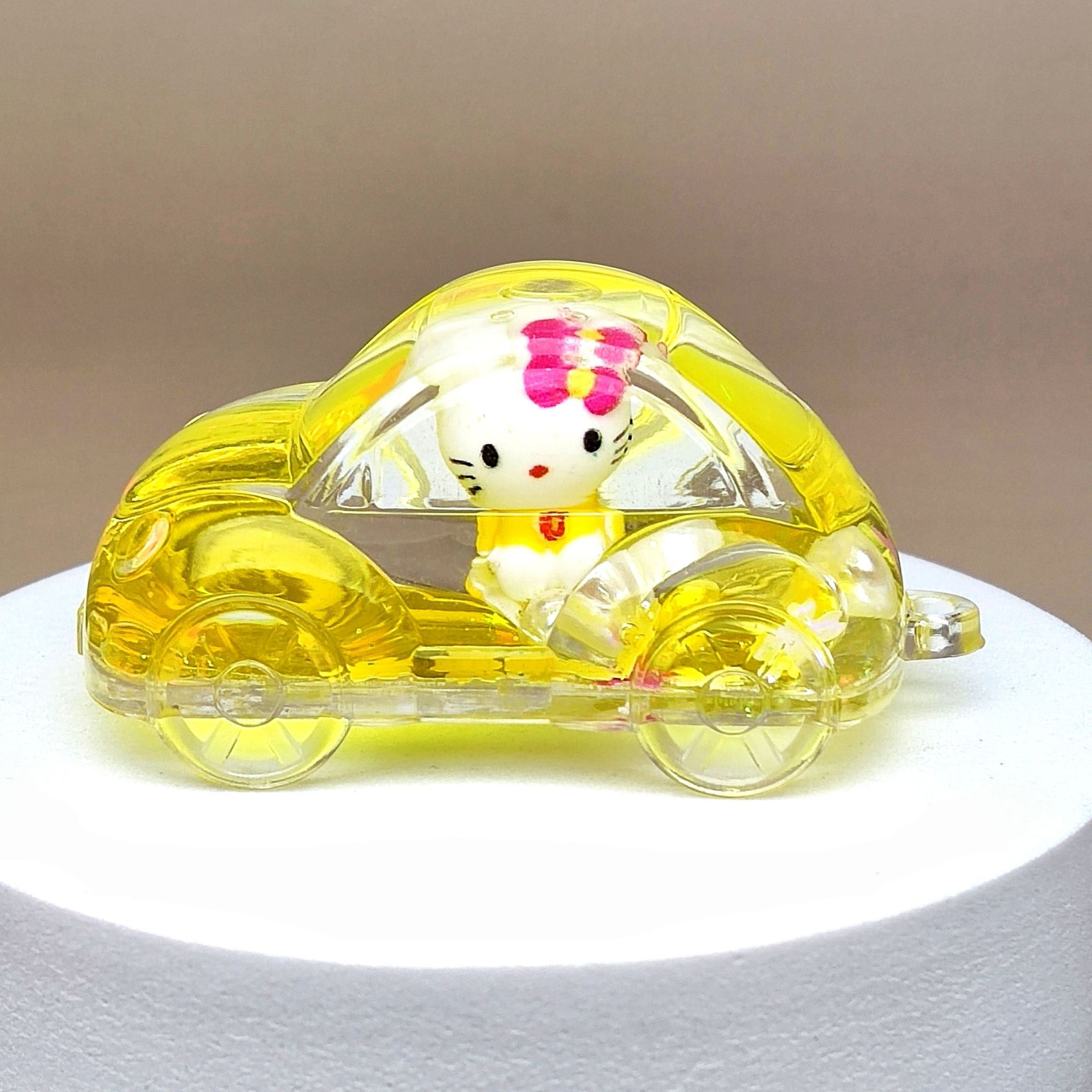 创意亚克力入油流沙瓶爆款DIY卡通猫汽车钥匙扣汽车配饰摆件饰品详情7