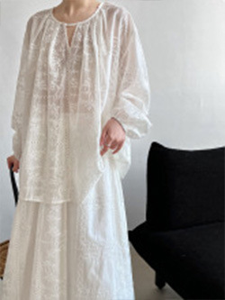 Luxi French sleeveless dress Summer new style loose vest long dress, beautiful puffy flower bud dress 5102 pic 7