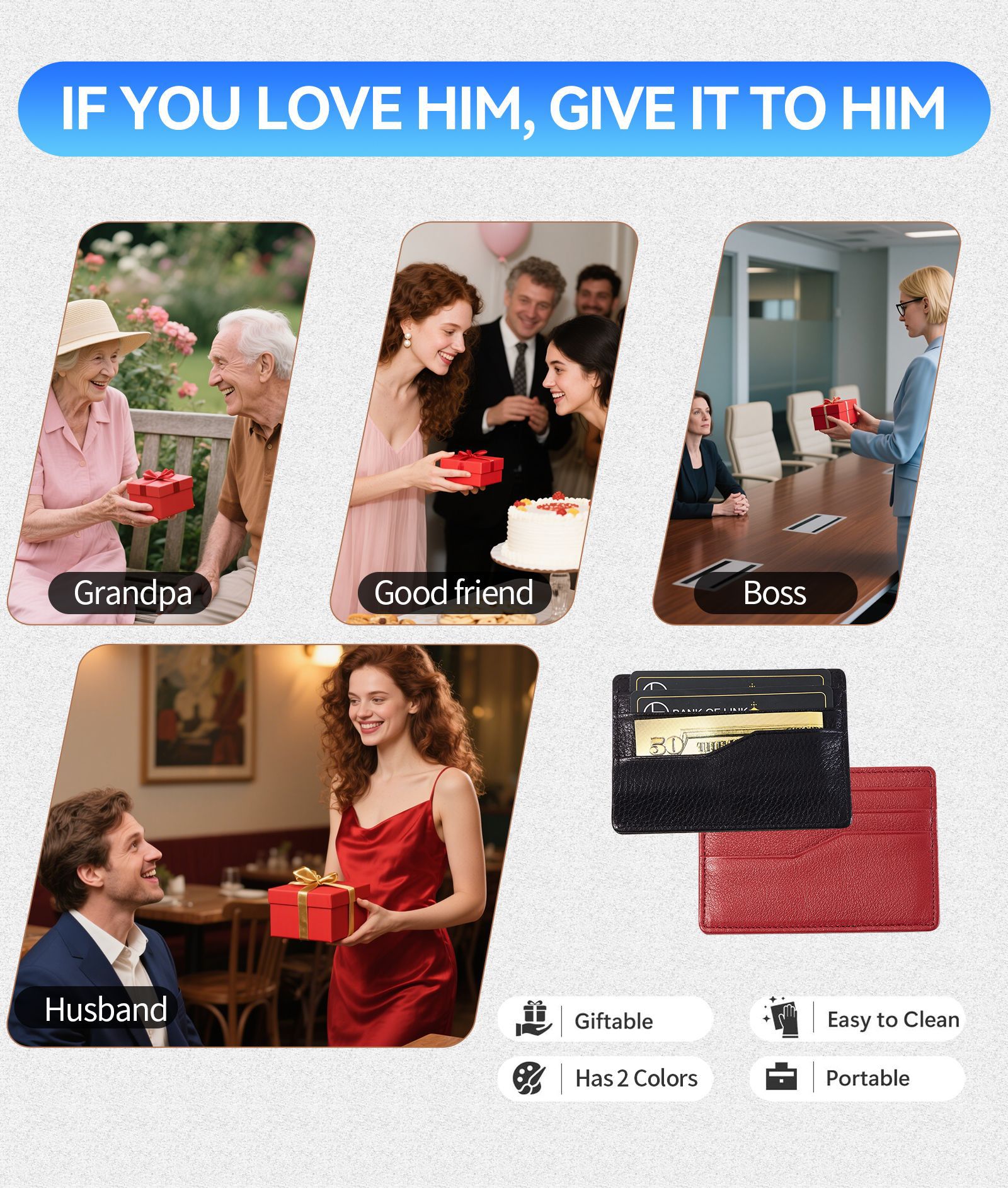 佰缔皮具跨境现货卡包大容量多卡位银行卡包男女同款头层牛皮卡套详情12