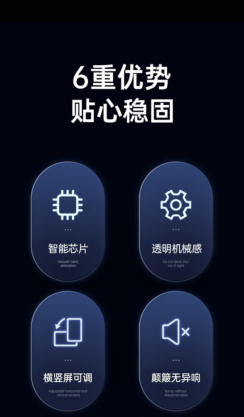 朋克风15W车载手机支架无线充电器出风口智能自动感应开合导航架详情2