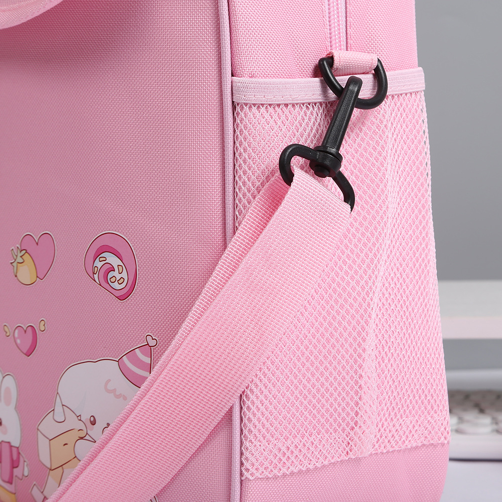 学生多功能书包 三用可斜跨可手提可背包卡通牛津布双层补习背包详情10