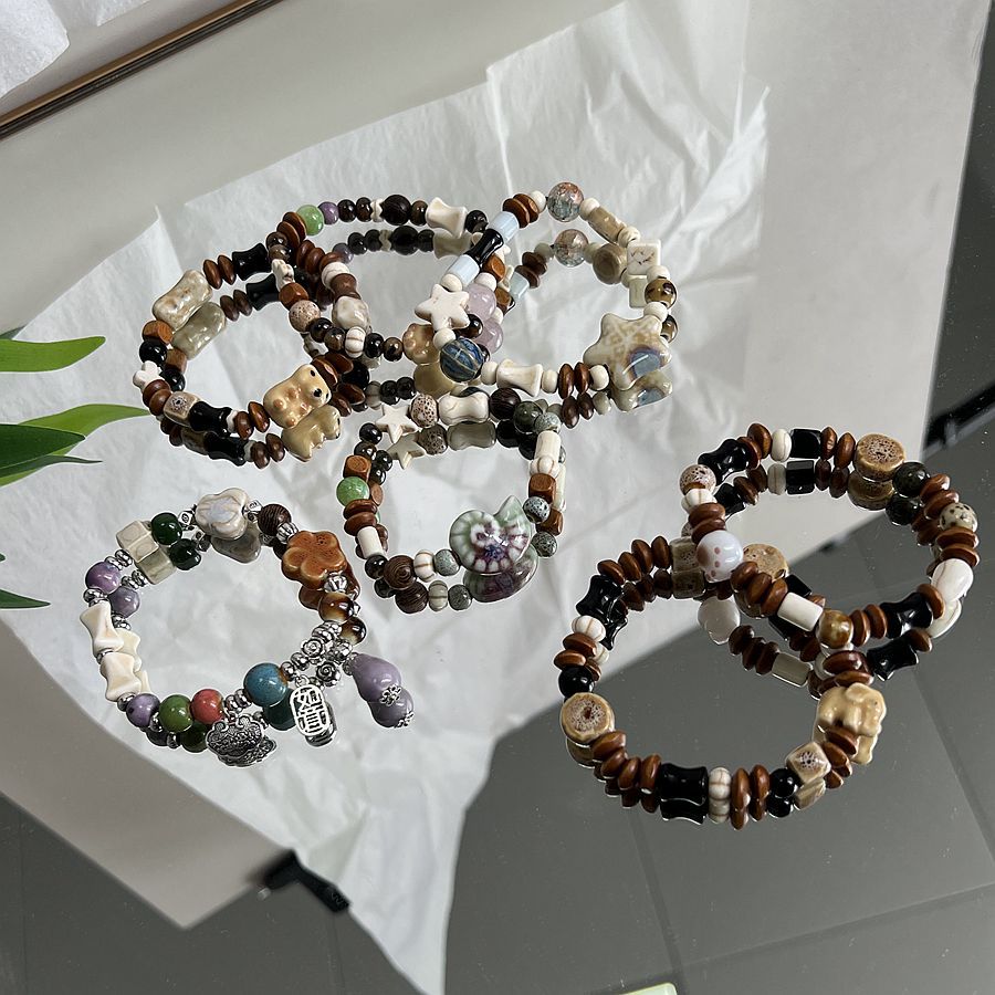 马卡龙色系大象陶瓷手串女年度新款小众设计甜美百搭闺蜜手链饰品详情4