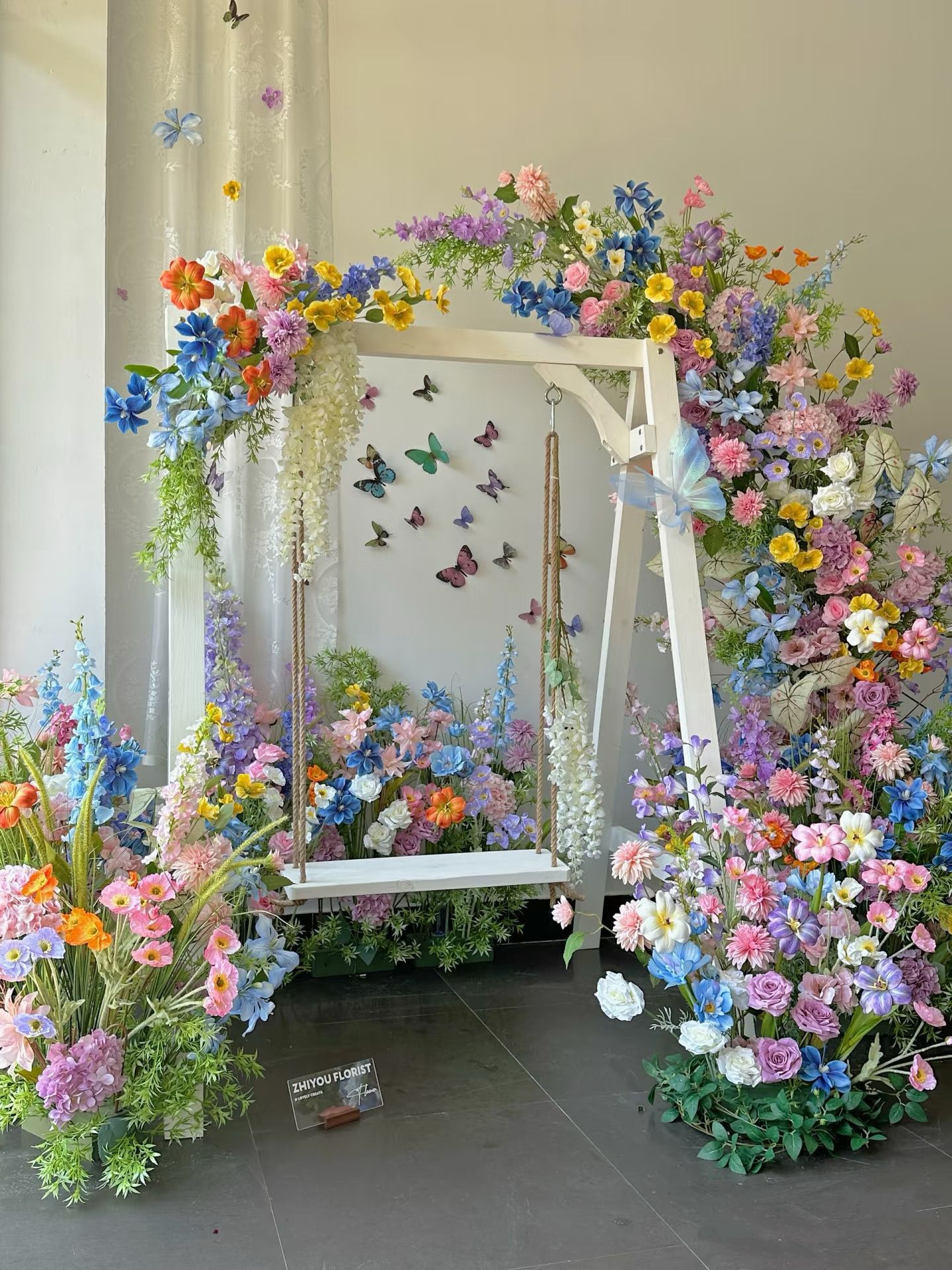 莫奈花园仿真花材diy布景假花花店造景仿真绿植网红打卡拍照道具详情1