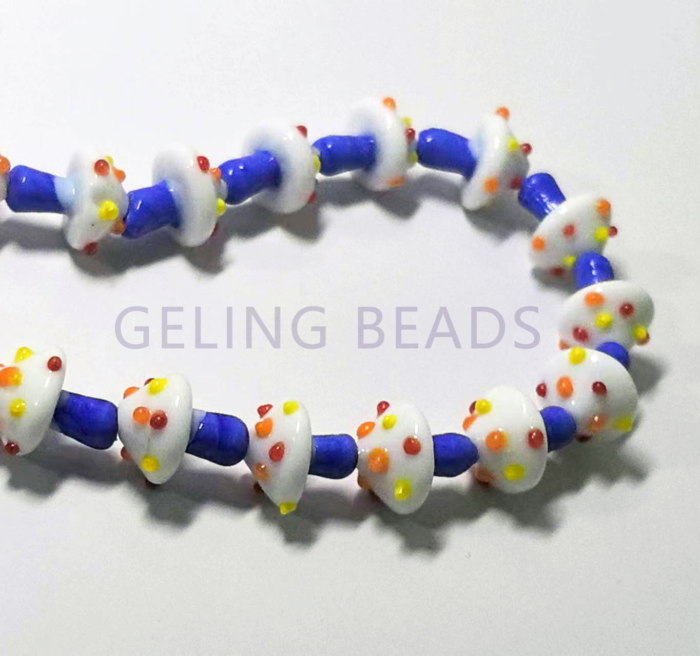 精美古法灯工香灰琉璃蘑菇耳环项链手链手机链斜挎链DIY饰品配件详情12