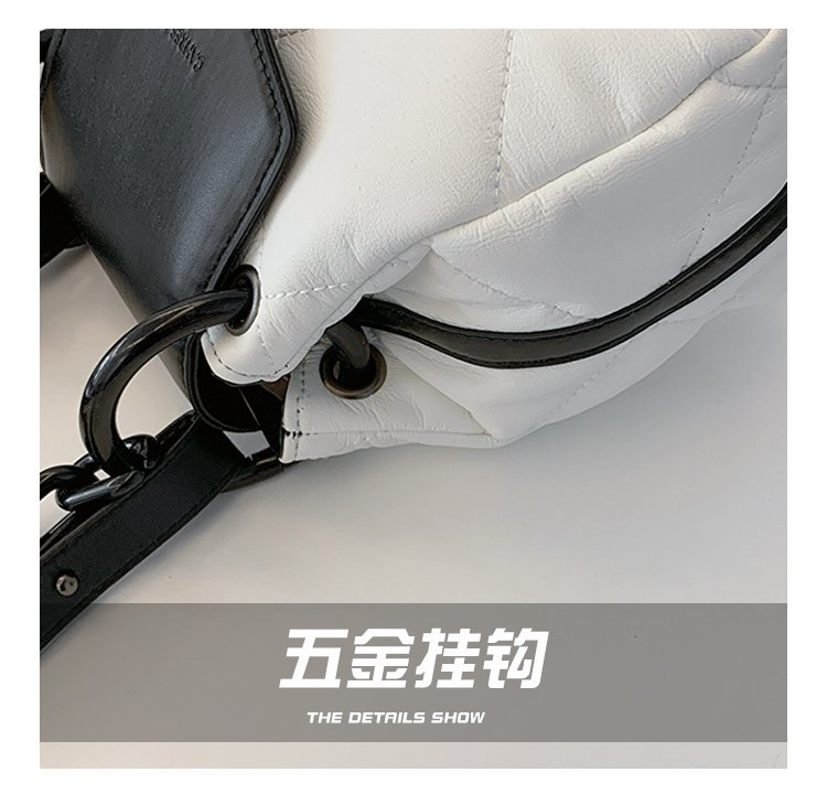 包包女2024新款菱格绣线拼接链条饺子包洋气潮流单肩斜挎手提包包详情4