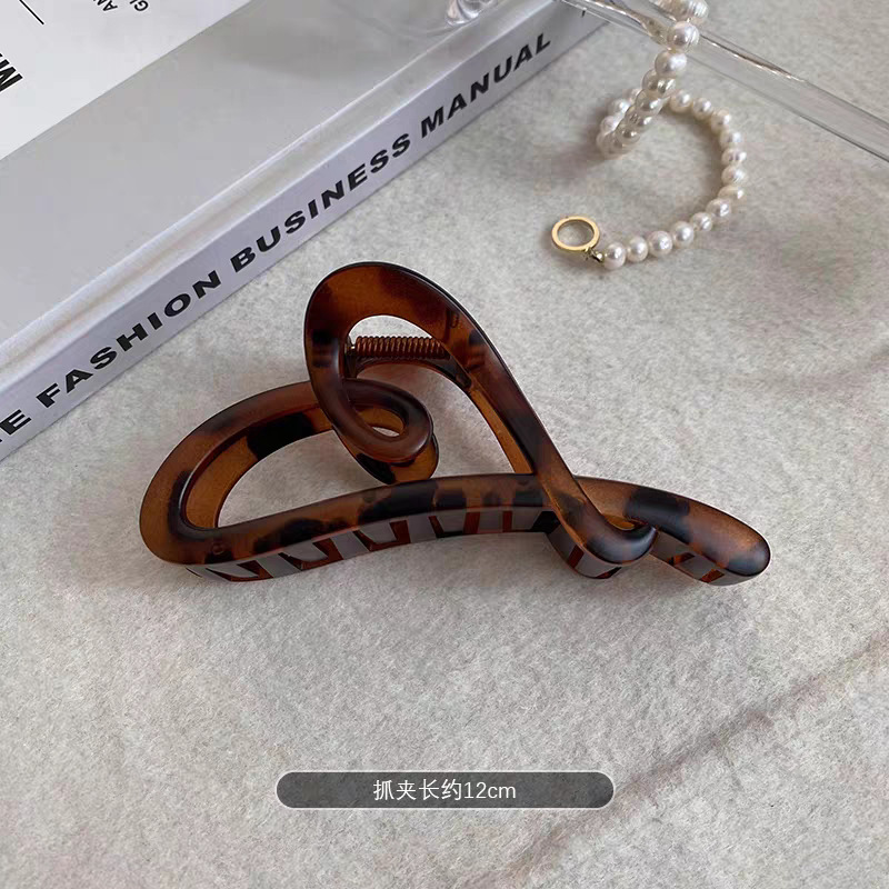 Xu Wo Dazzleng Zhao Lusi Xu Yan's same heart-shaped claw clip with a high-end look. The back of the head is a shark clip hair accessory pic 7