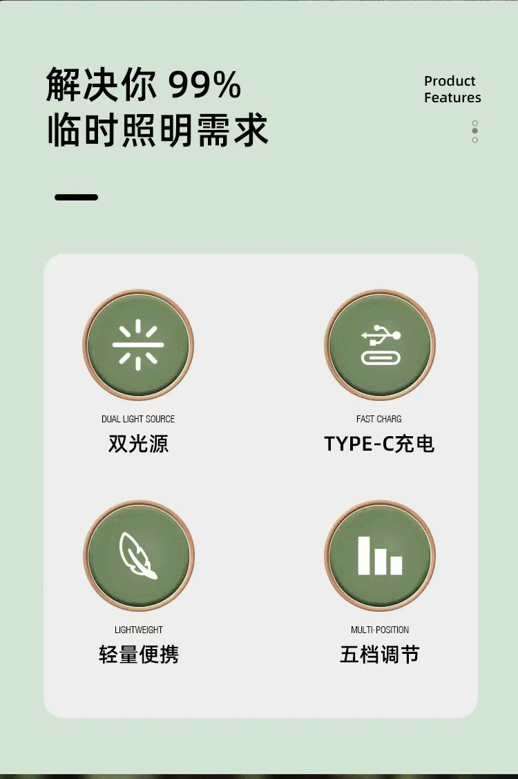 The COBXTE portable flashlight mini clipper is a high-brightness red light warning lighting fixture for outdoor use at night, featuring a incandescent miniature bulb pic 4