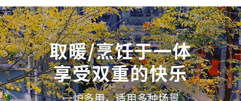 星辰户外取暖炉花园柴火庭院烤火炉家用烧烤木炭篝火室外围炉煮茶详情17