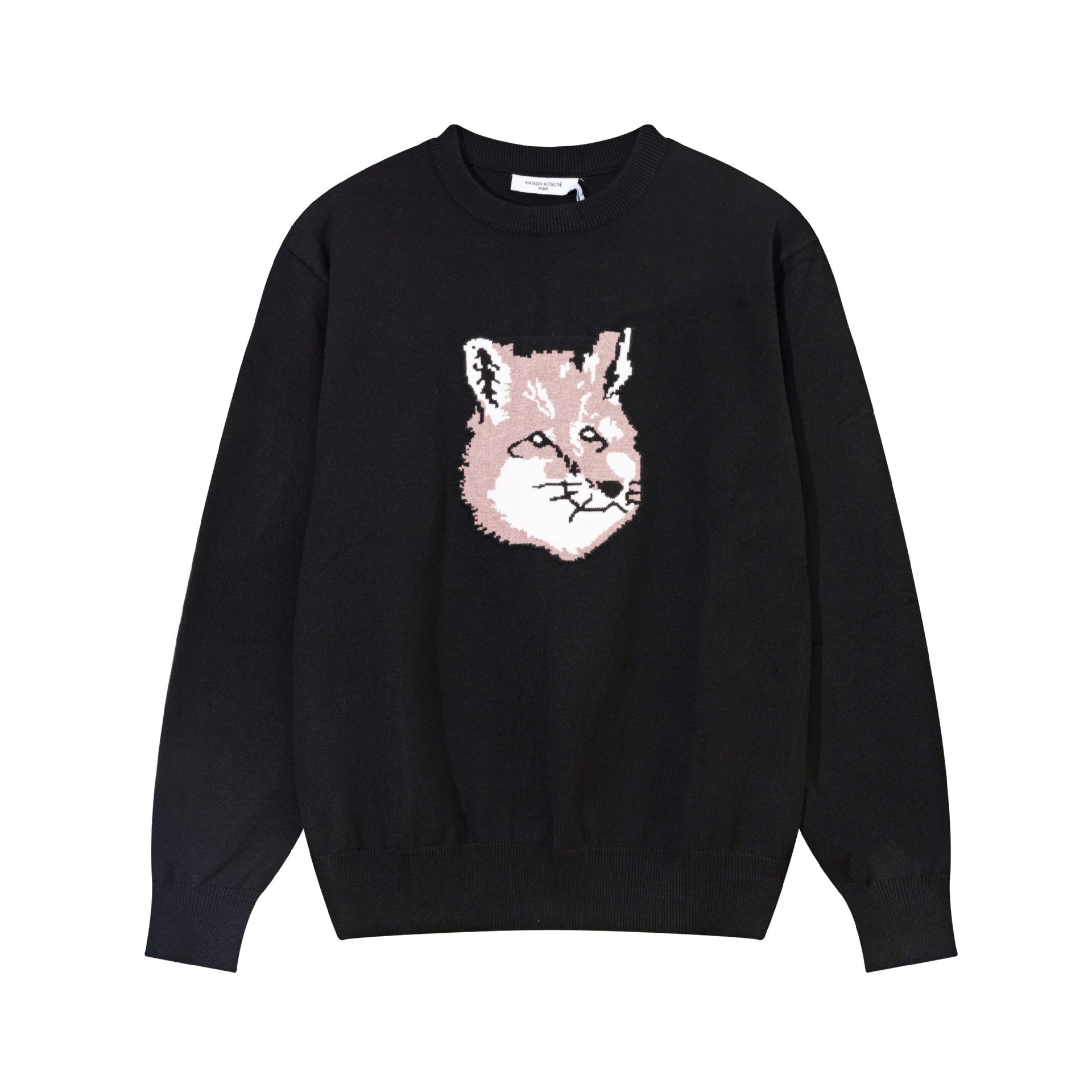 高版本restandrecreatio狐狸经典款胸前徽章刺绣条纹针织开衫毛衣详情13