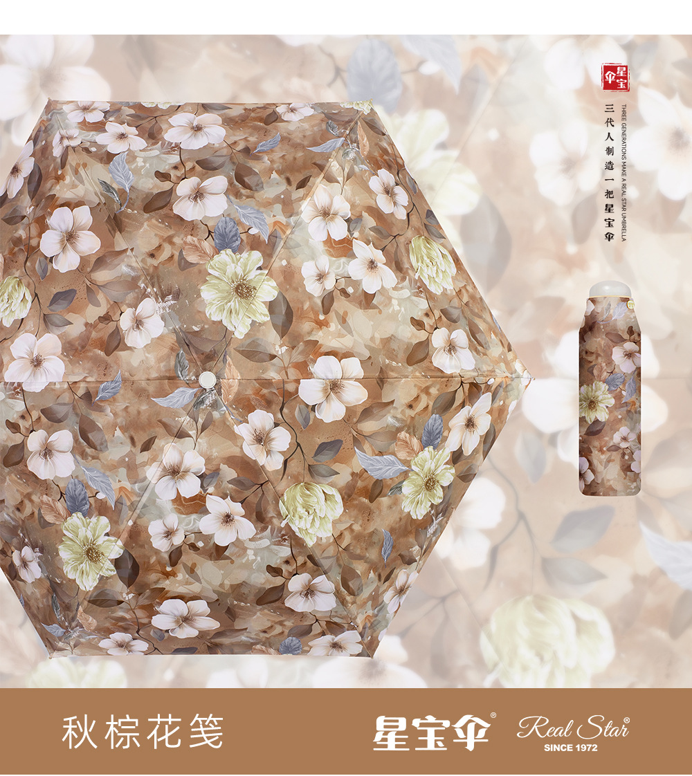 新款五折油画彩色便携太阳伞女防紫外线遮阳伞防雨挡风批发日用百货详情8