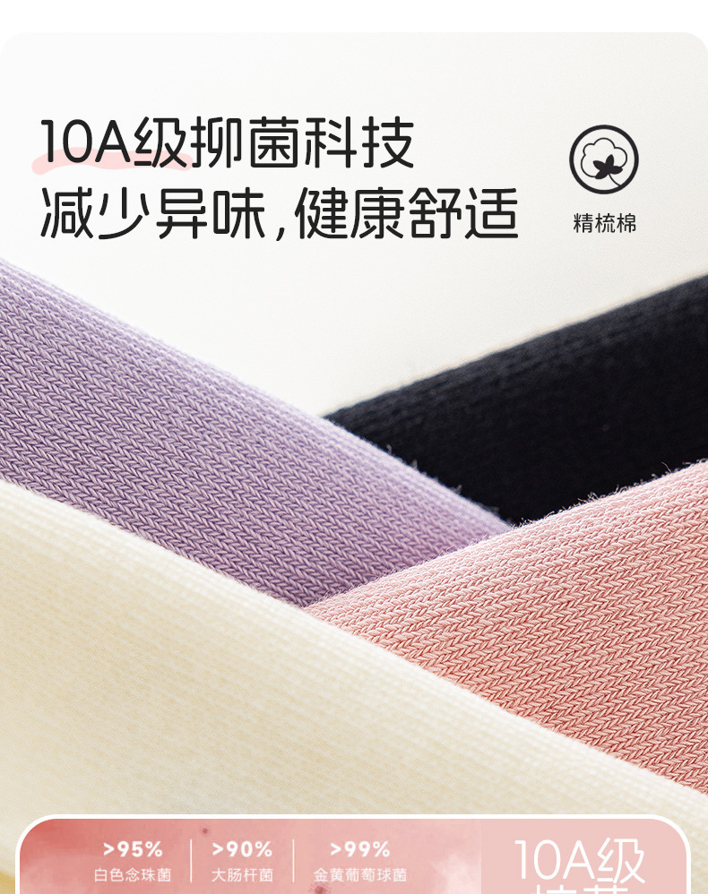 秋冬季新款拼色无骨袜简约中筒袜透气运动袜中大童A类纯棉女童袜详情5