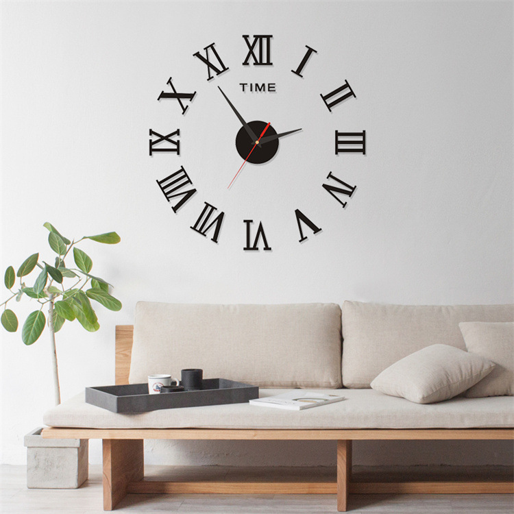 Creative Nordic living room acrylic three-dimensional decorative clock, bedroom diy silent wall clock, home wall-mounted clock pic 19