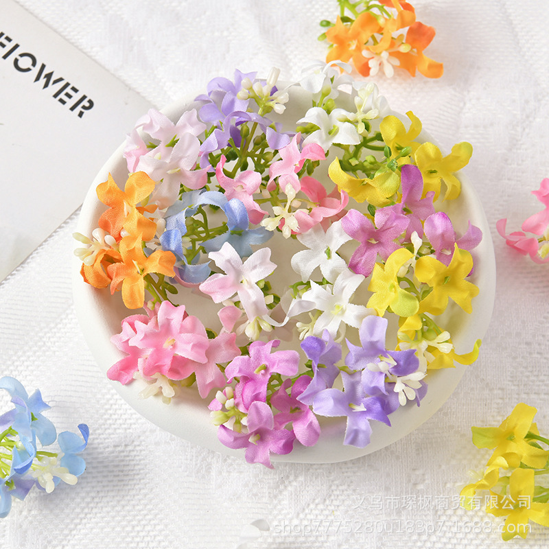 仿真桂花花头 diy十字花假花 簪花头饰材料配件 家居礼盒装饰花艺详情1