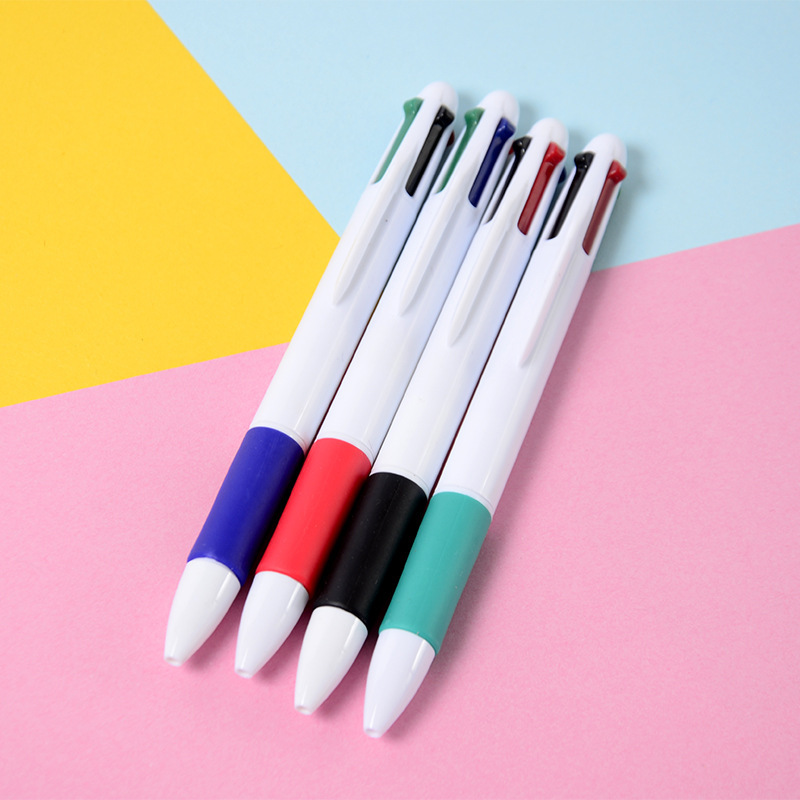 Advertising four-color ballpoint pen, simple and creative, multi-color press pen, multi-functional and practical business office stationery pic 6