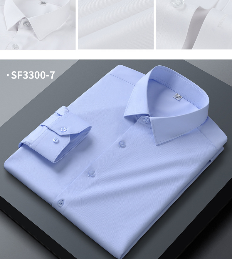 【三防黑科技】衬衫男长袖商务正装工装职业装免烫抗皱功能性衬衣 pic 16