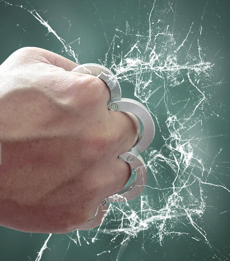 跨境爆款防身戒指HARDSELFDEFENSERING不锈钢折叠防身指环戒指edc详情2