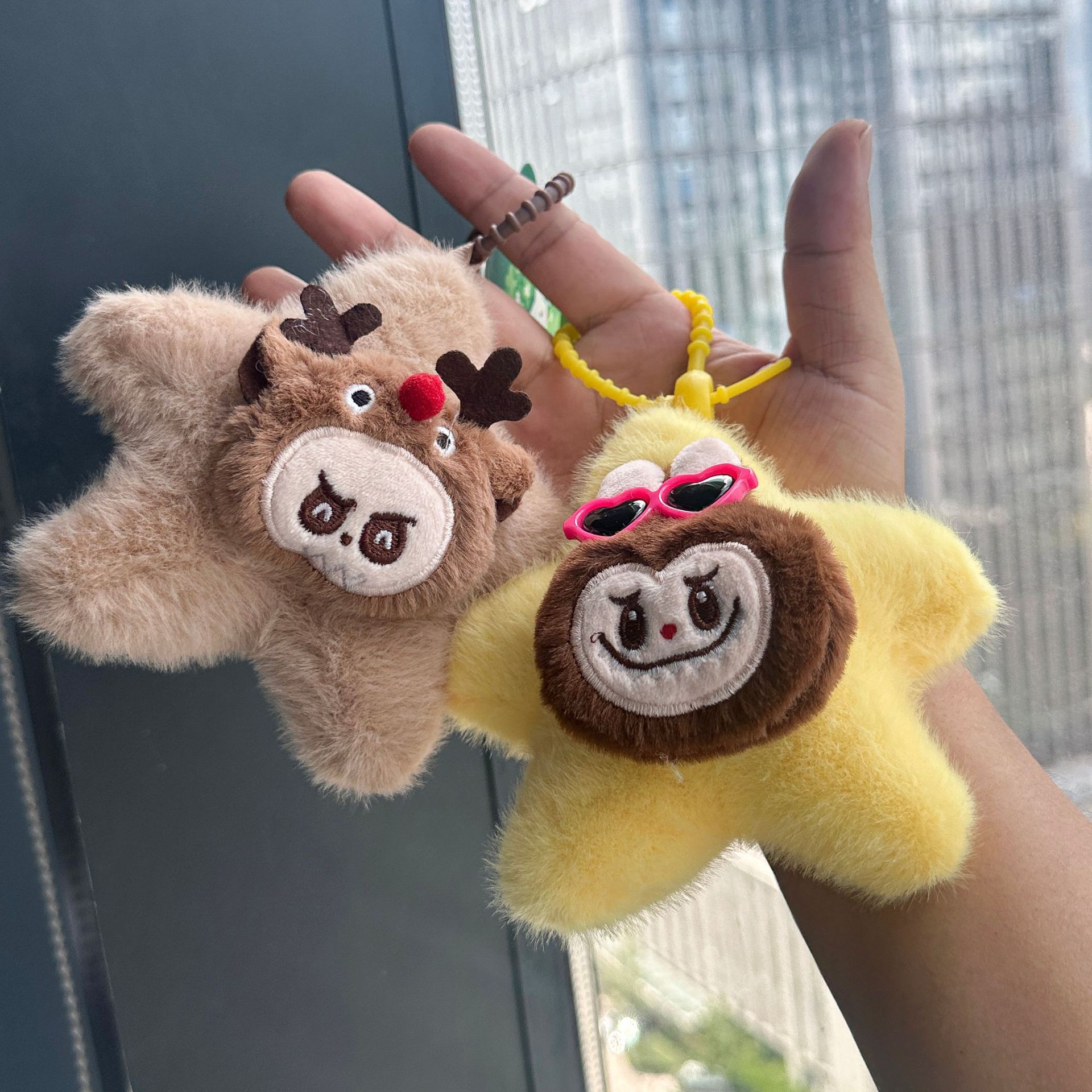 网红可爱萌星星精灵挂件毛绒玩具挂件小猴子包包挂饰钥匙扣玩偶详情5