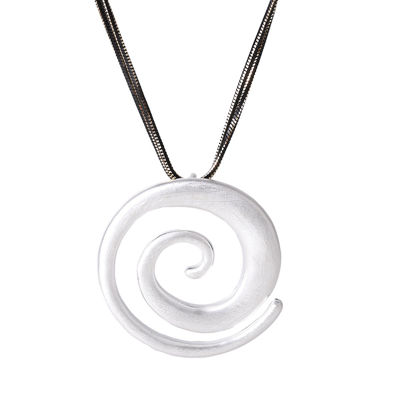 亚马逊新款吊坠几何爱心形高级长款速卖通女士时尚百搭毛衣链批发详情4