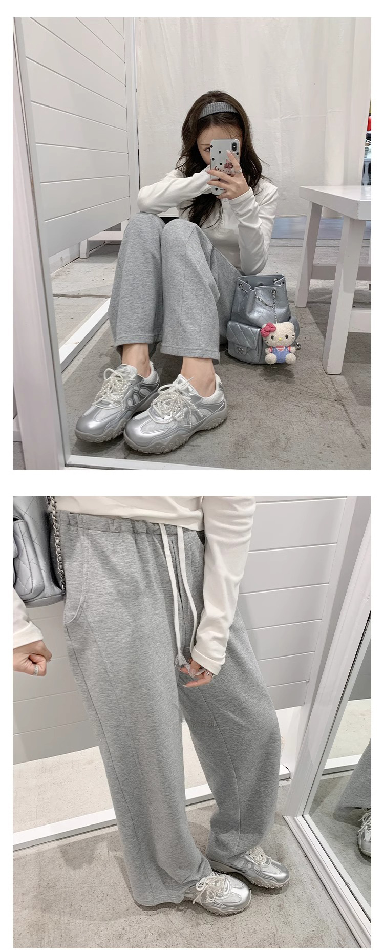 牛皮版源利通厚底运动鞋2025珍珠系带复古老爹鞋女内增高德训鞋女详情10