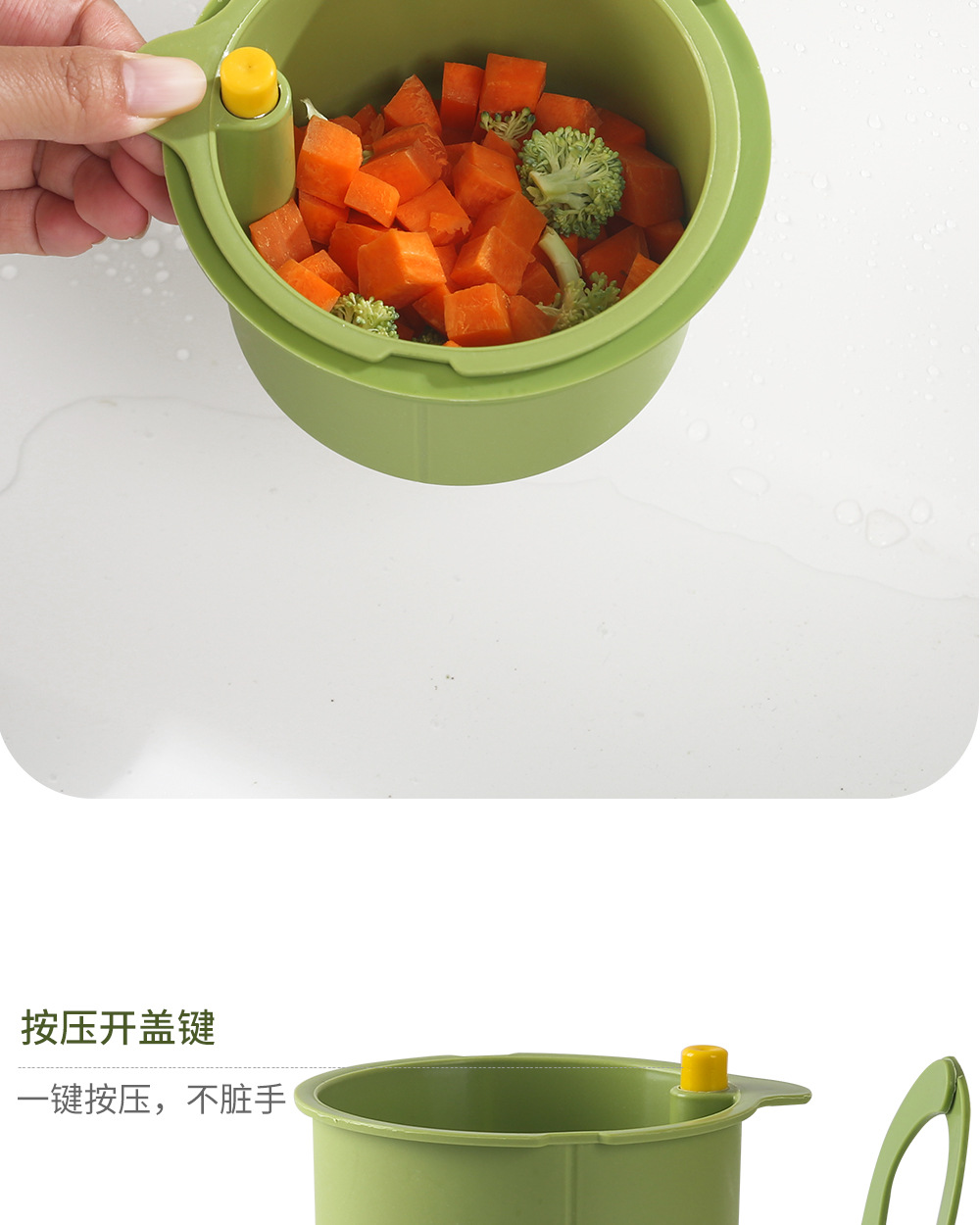 Household cleaning sink, wall-mounted sink, draining basket, kitchen food residue filter, sink storage rack pic 6