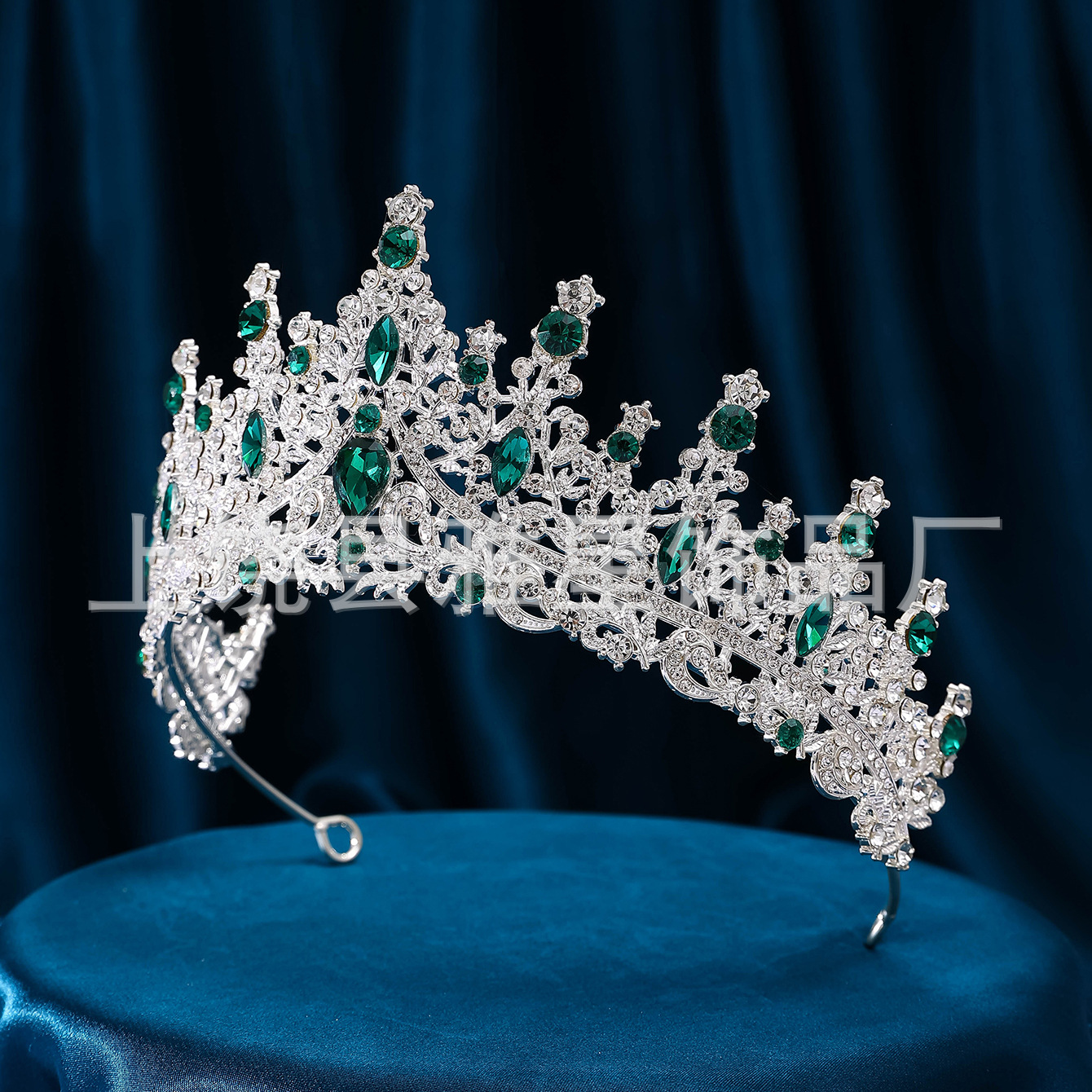 欧美金属水晶超闪婚纱写真女王发饰巴洛克婚礼头饰奢华新娘皇冠详情27