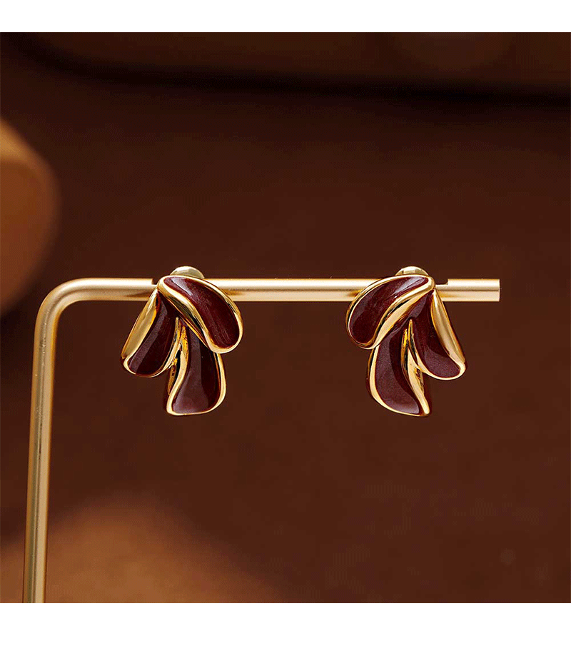 Hyacinth esmalte francés gotas de aceite pendientes geométricos moda mujer luz lujo premium sensation earpieces 2025 nuevo tik yin boom pic 6