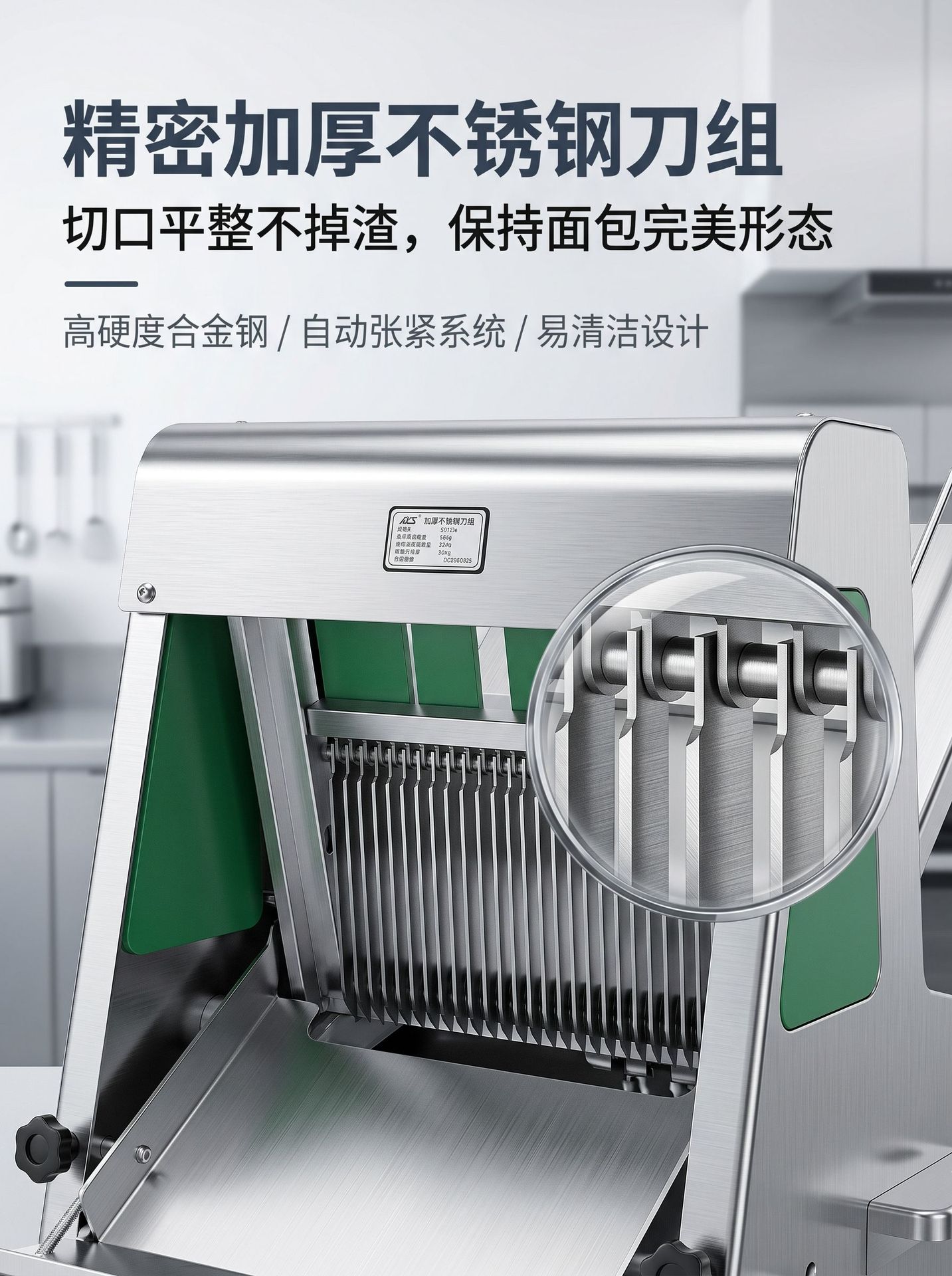 Commercial bread slicer, fully automatic toast slicer, hamburger uniform slicer equipment, specially designed for bakeries pic 6