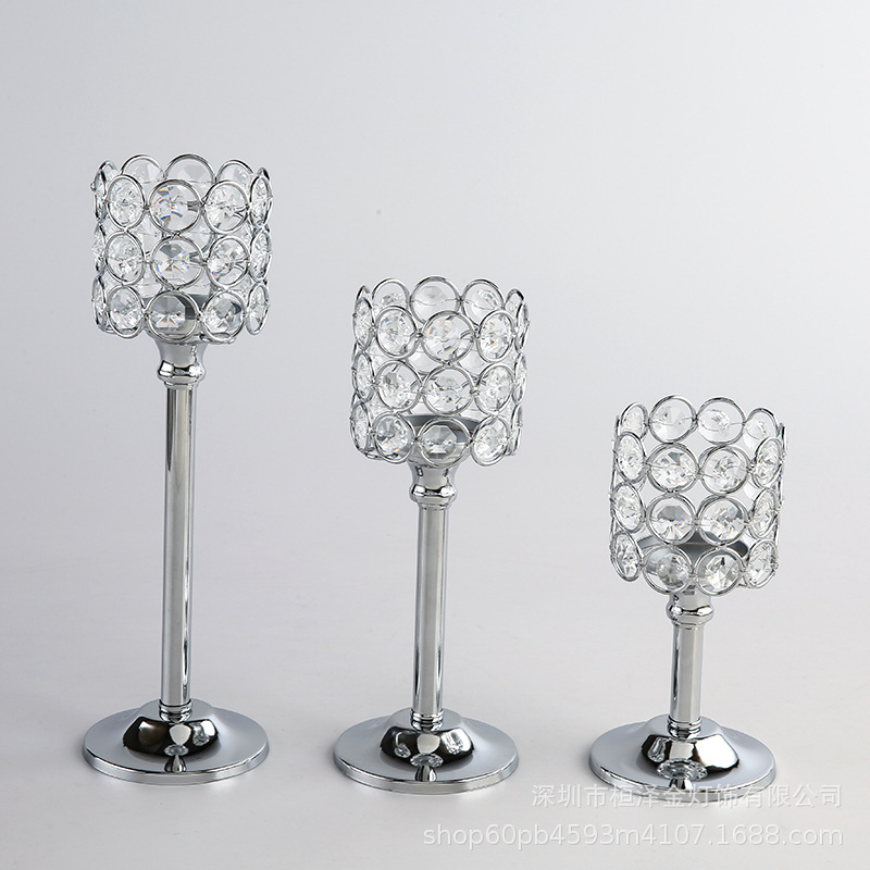 New Christmas gifts, wedding props, candlestick ornaments, three-piece set, candlelight dinner for Christmas pic 2