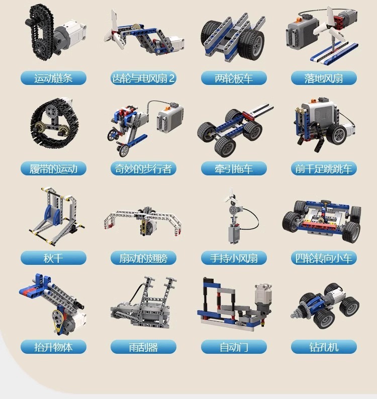 儿童机器人科教可编程积木玩具9686电动机械拼装积木玩具益智教具详情16