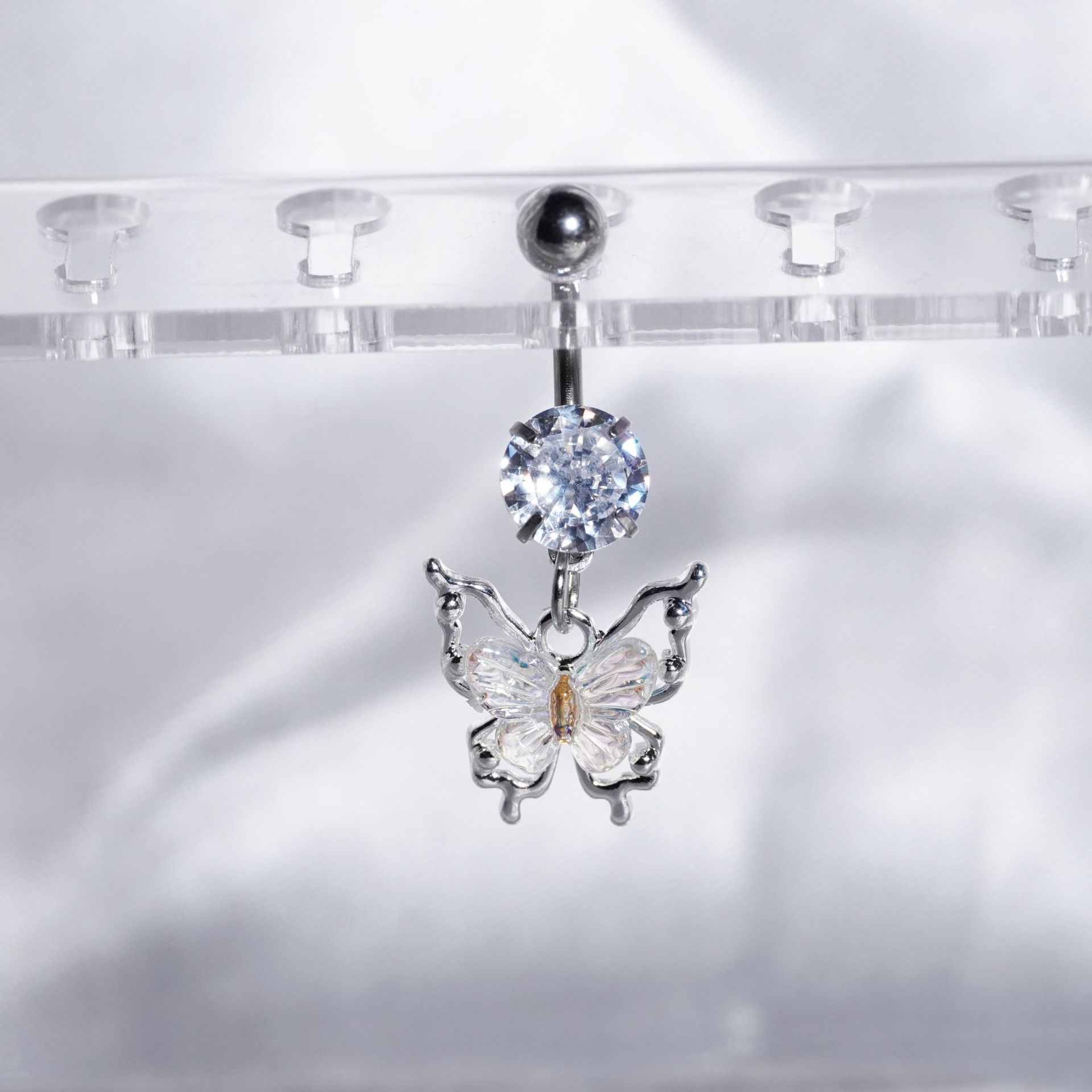 蝴蝶肚脐钉不锈钢肚脐环脐钉新款欧美跨境热销人体穿刺饰品ins风详情9