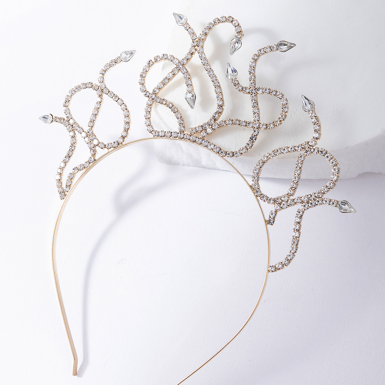 Halloween hair accessories, cross-border claw chains, exaggerated hydra, water diamond hair bands, festive atmosphere, gilded party and gathering headwear and hair accessories pic 4