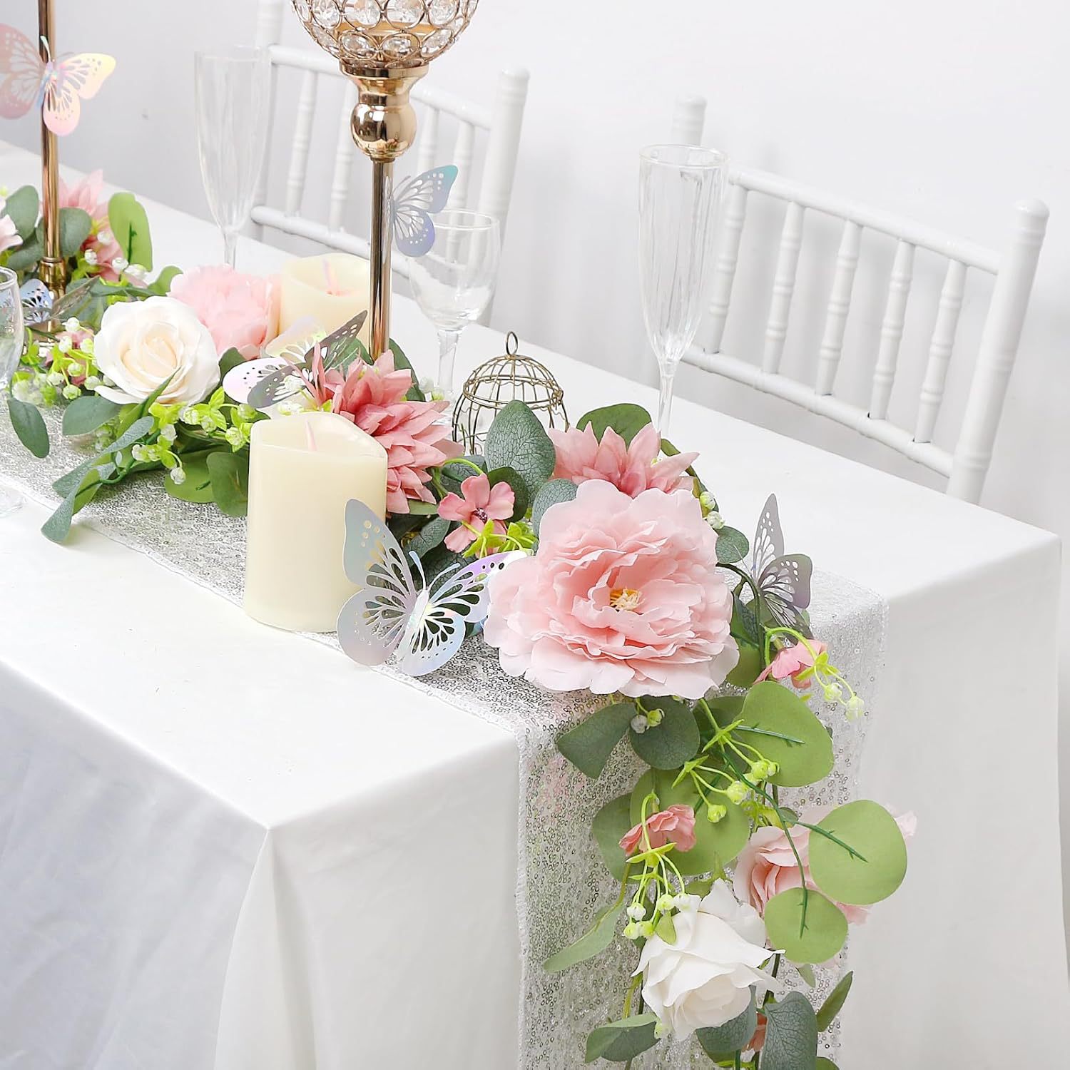 跨境假花藤条仿真花玫瑰花藤条空调客厅管道装饰家居布置仿真藤条详情6