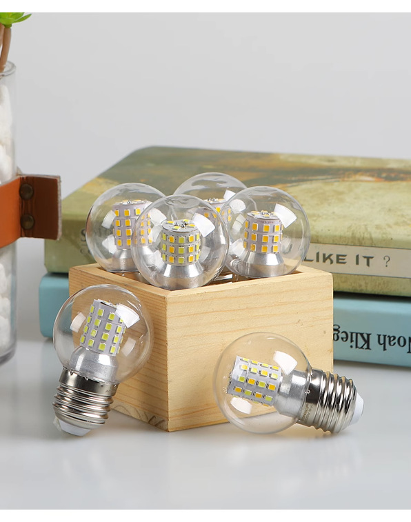 LED超亮灯泡三色变光家用螺口5瓦7W吊灯E27透明小圆球泡魔豆节能详情17