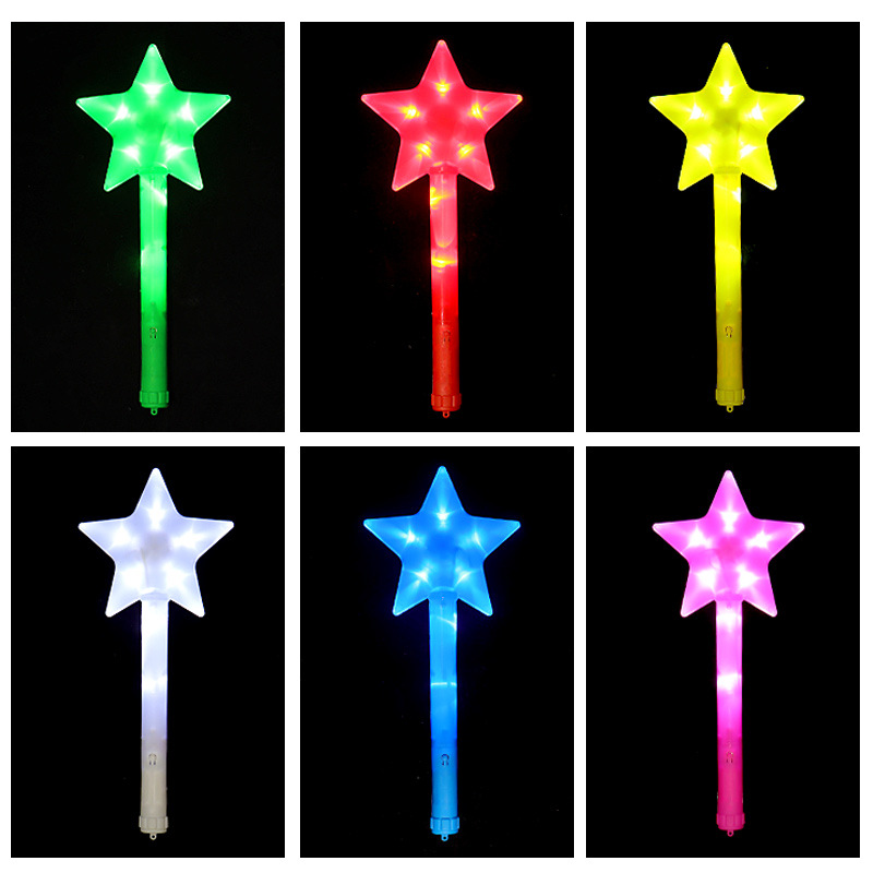 Large five-pointed star flash sticks, flat seven-color five-pointed star glow sticks, concert luminous gifts manufacturer wholesale pic 7