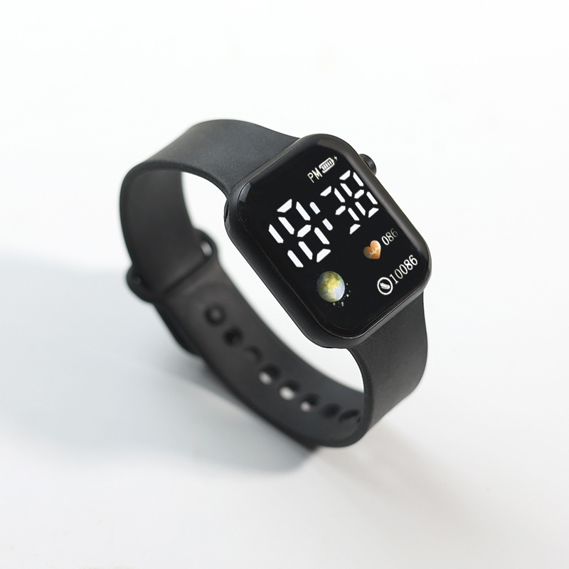 The new push-button Earth sports watch Y1LED watch is a simple square and trendy student promotional gift watch pic 13