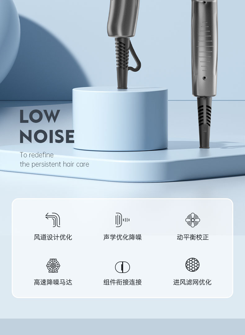 Cross-border e-commerce wholesale hair dryers, cold and hot air without damaging hair, negative ion household high-power hair dryers pic 24