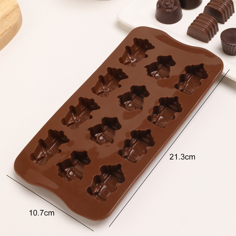 Lego brick chocolate mold robot ice cube tray ice cream diy creative baking cake decoration silicone mill pic 3