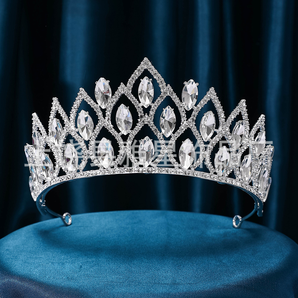 Crystal super glittering wedding dress, hair accessory, stage host, welcome, Baroque queen, bride, wedding headwear, crown pic 6