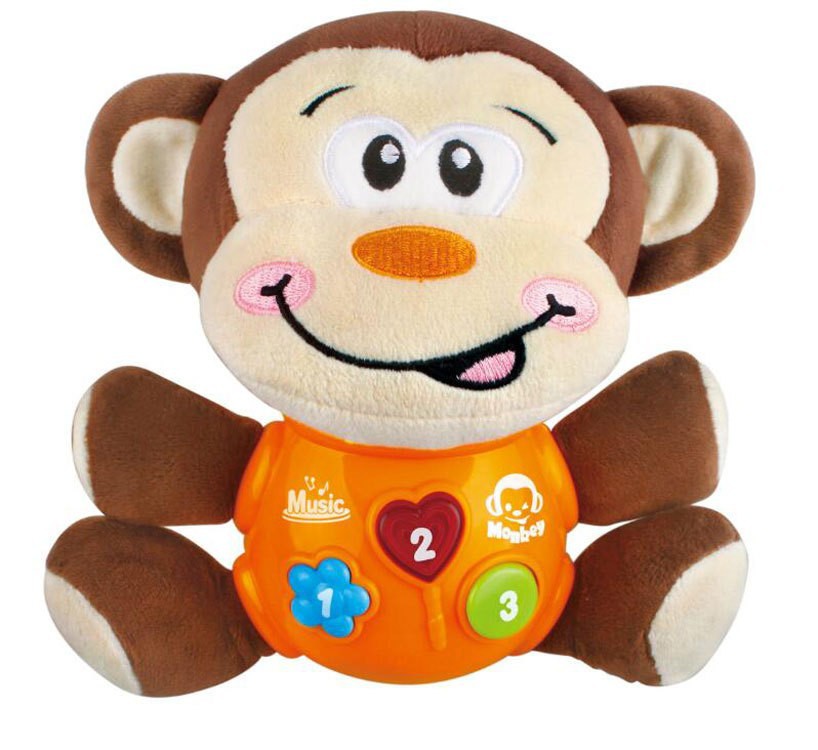 Electric audio-visual music baby comfort plush toy doll, enlightenment doll, soft and cute baby gift pic 8
