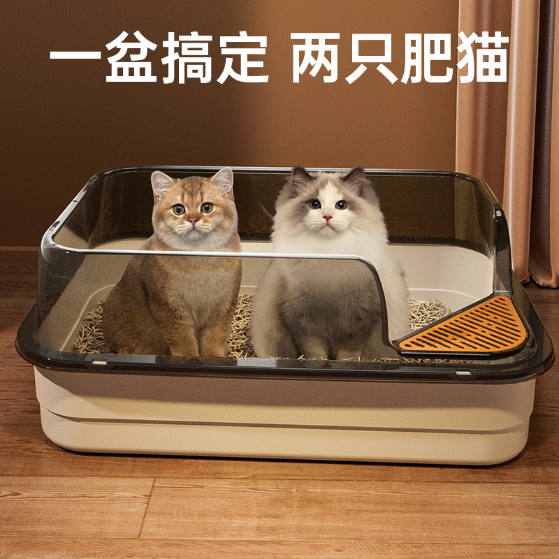 Wholesale from the original manufacturer of extra-large cat litter boxes with splash prevention, semi-enclosed cat toilets and extra-large open cat litter boxes pic 20