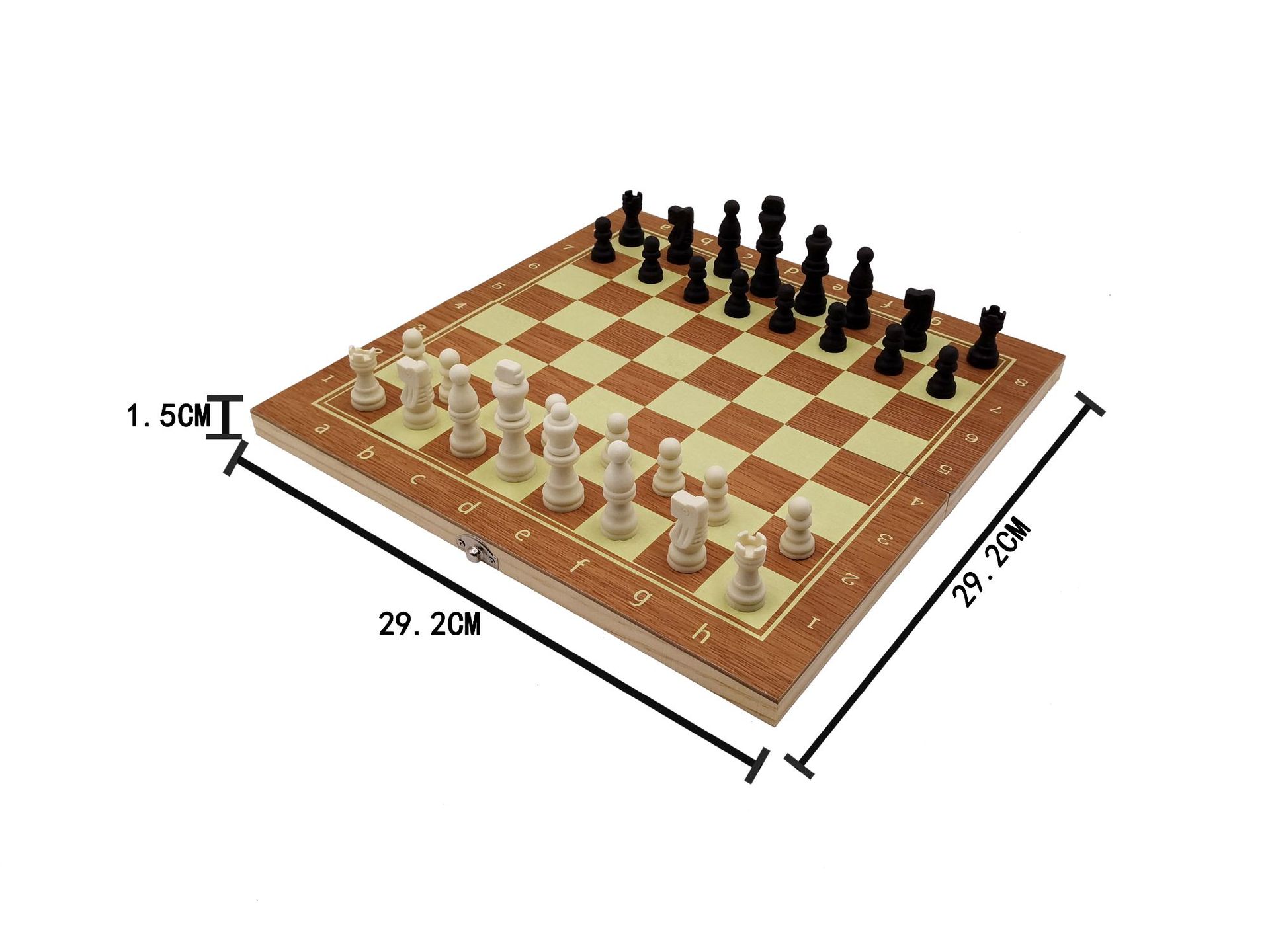 厂家直销象棋国际象棋套装棋子棋盘木盒标准比赛可折叠棋盘29公分详情7
