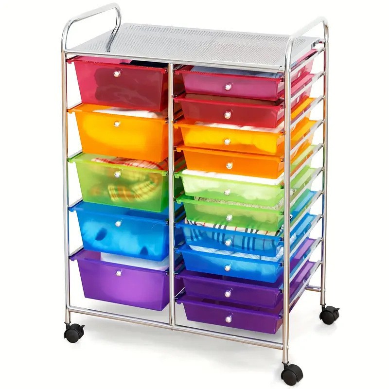 Trolley storage rack, drawer-type small trolley, dust-proof, movable storage, snack dust-proof storage, drawer-type storage pic 6