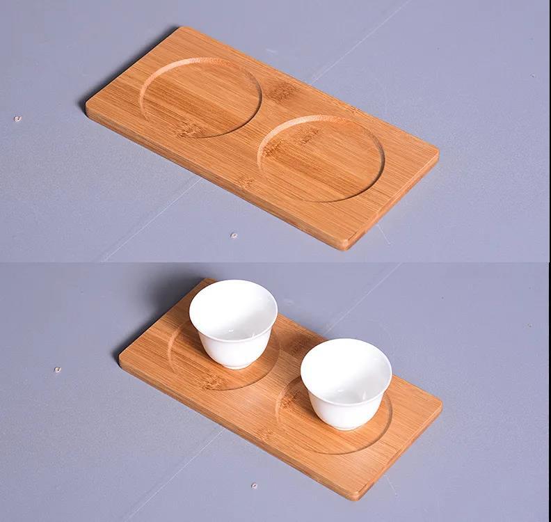 Wholesale bamboo rectangular wooden plates, bread trays, pastry trays, melon seed round plates, snack barbecue plates, tea trays and tea saucers pic 22