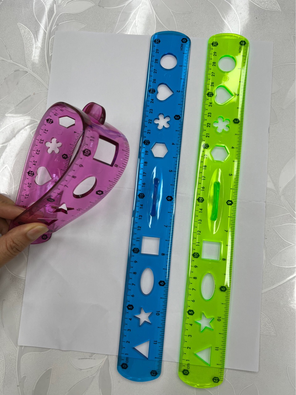 Nueva regla flexible de PVC fácil de tomar la mano 30cm pic 5